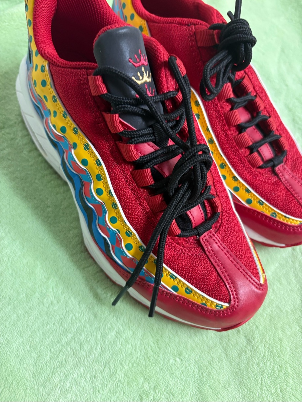 Women’s Nike AirMax Red Fashion Sneakers with Multicolor Accent